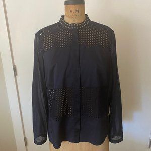 Elie Tahari Button Down Blouse - Size L - EUC